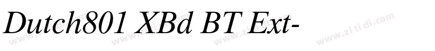 Dutch801 XBd BT Ext字体转换